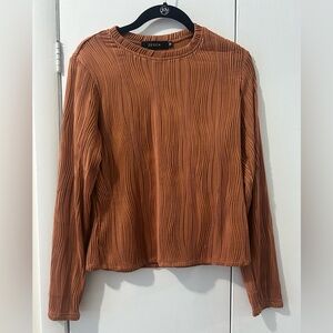 Orange Textured Women's Top